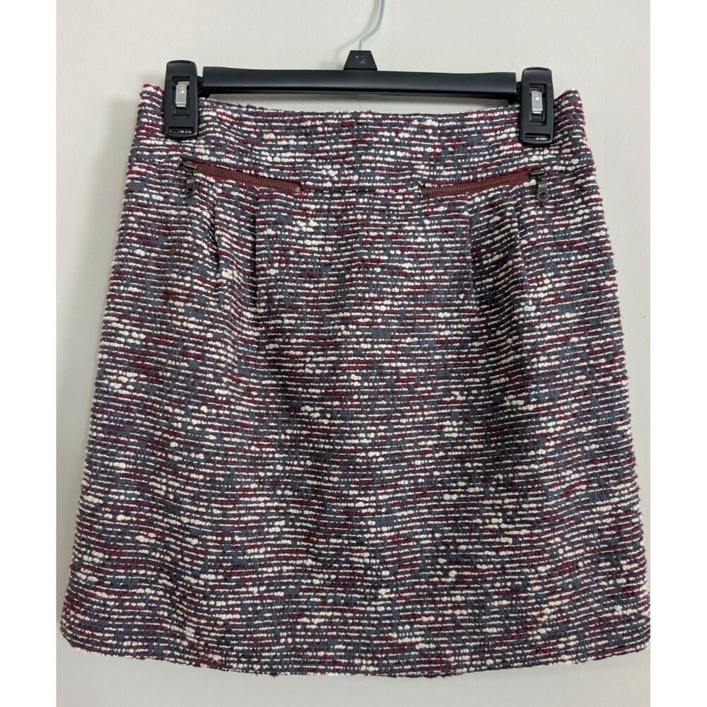 Ann Taylor LOFT Tweed Boucle Mini Skirt Women's Petite 2P Textured Lined Classic